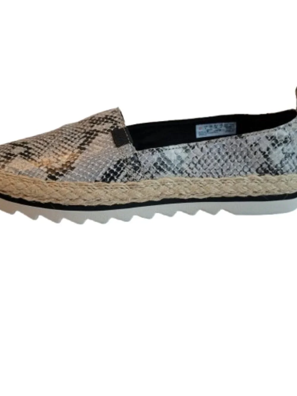 Timberland Women Slip-On Flats Size 8 Snakeskin Leather Espadrille Earthy Indie - Picture 2 of 13